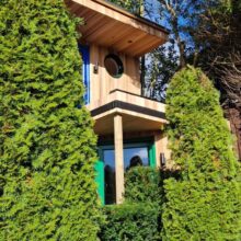 Bespoke builds are our forte 👌 @contemporary.garden.rooms taking it to the next level ⏫️ 🌲⭕️ 

#gardenroom #cedarcladding #roundwindow 
#treehouse #treetop #treehousevibes #custommade #westernredcedar #gardeninspo #gardenrooms #nextlevel #contemporarygardenrooms #design #build